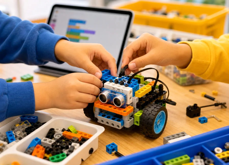 Primer robot educativo en construcci&oacute;n.